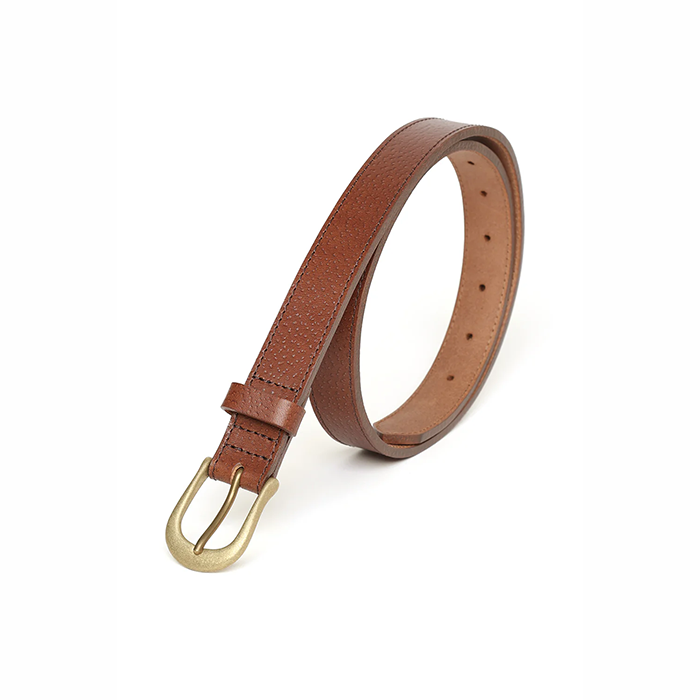 Lot.984 Gal Emboss Trousers Belt - Brown -