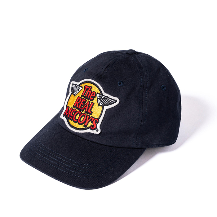 THE REAL McCOY'S LOGO BASEBALL CAP:NAVY