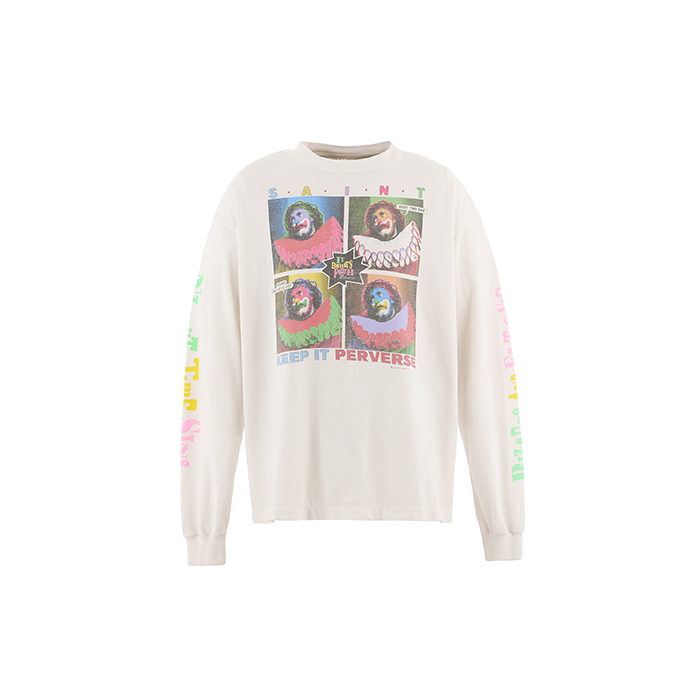 SAINT Mxxxxxx(セントマイケル) LS TEE  KEEP IT / WHITE SM-HR1-0000-037
