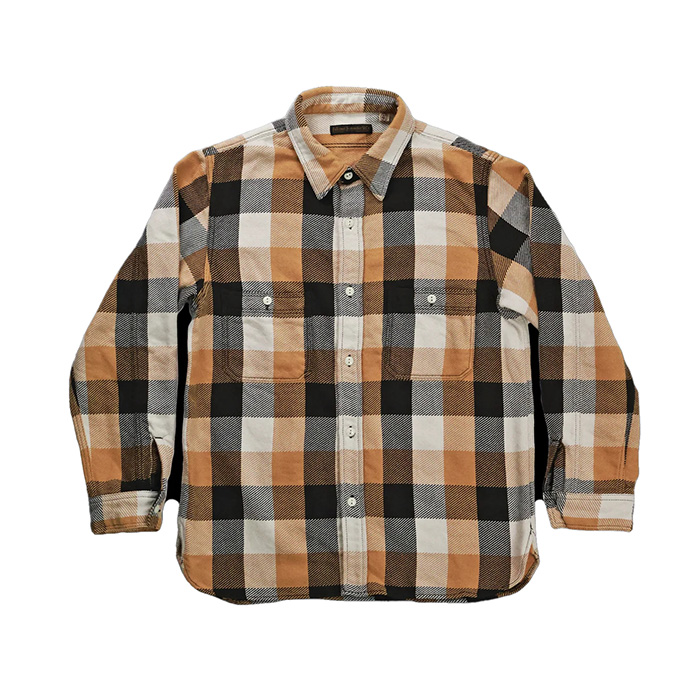 FULL COUNT(フルカウント)4106 Original Cotton Check Flannel Work Shirt:Beige