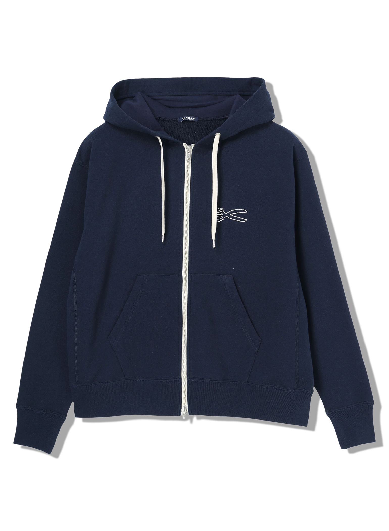 DENHAM(デンハム) CHAIN ZIP UP HOODY 01250960998 ジップアップパーカー ネイビー