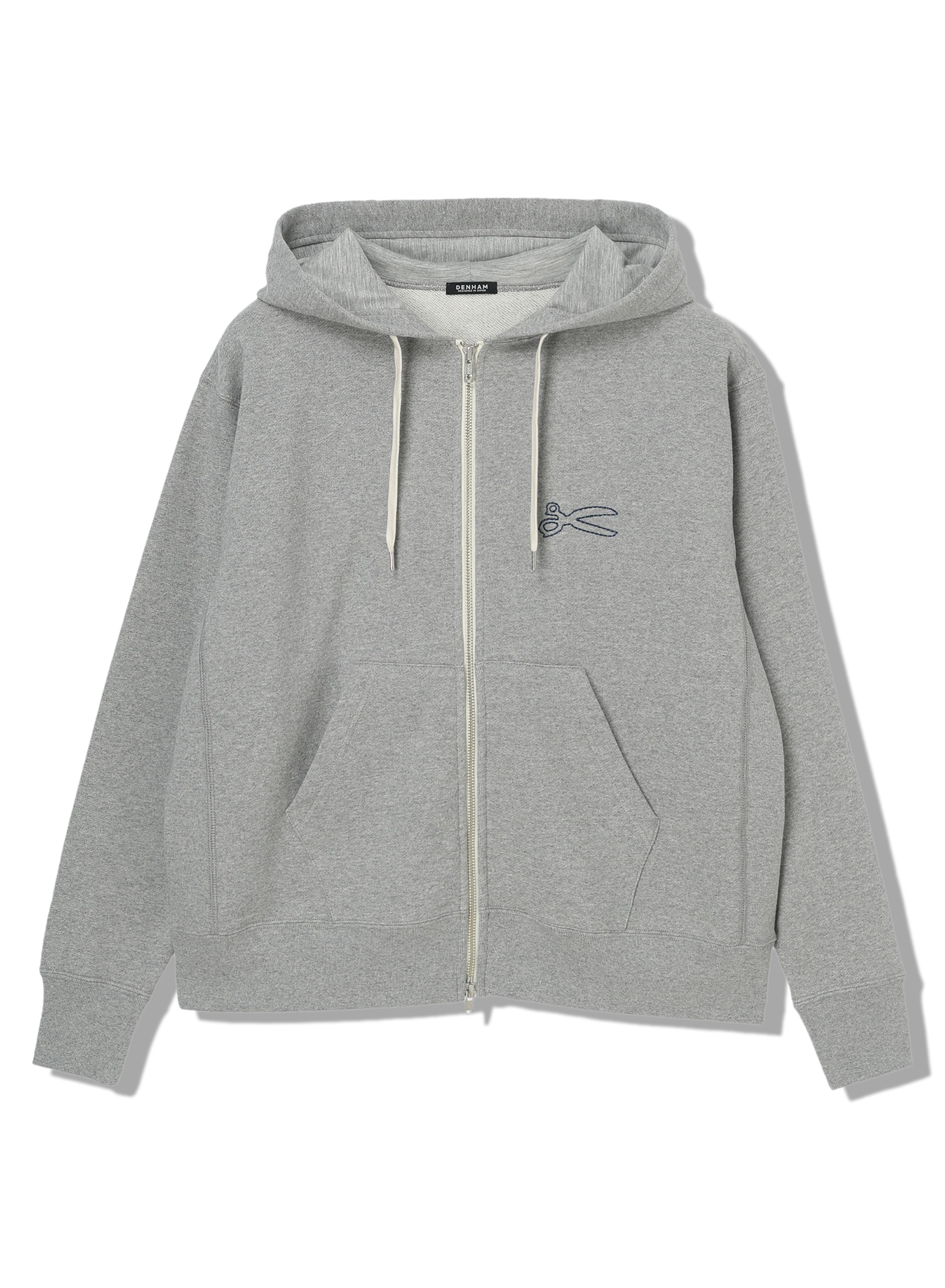 DENHAM(デンハム) CHAIN ZIP UP HOODY 01250960997 ジップアップパーカー グレー