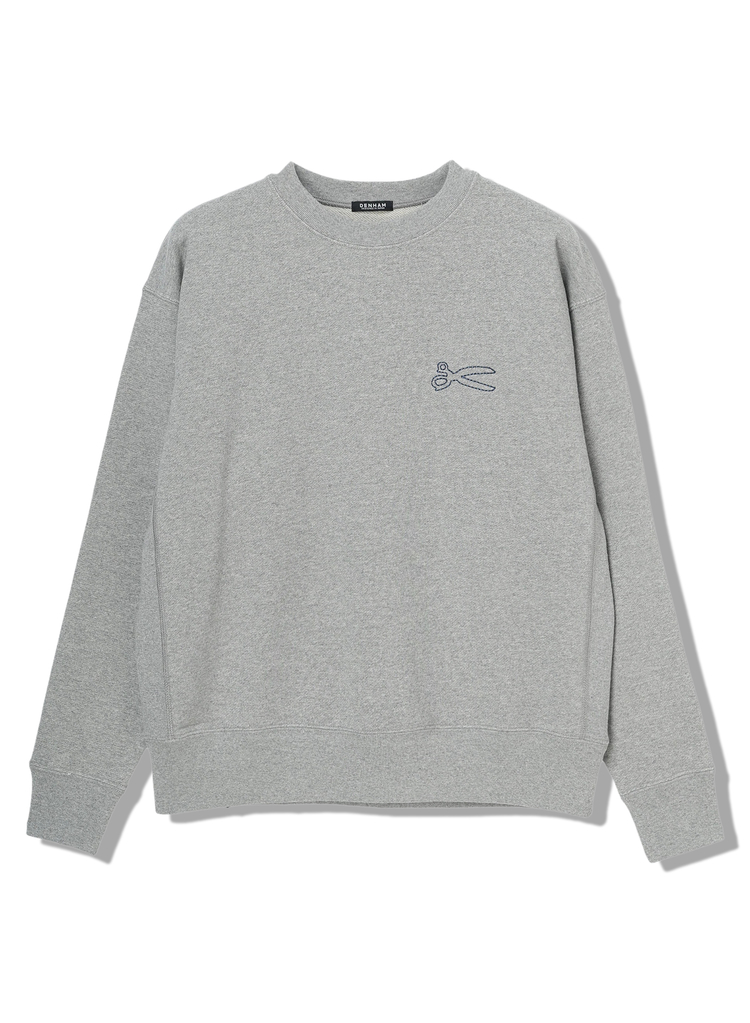 DENHAM(デンハム)  CHAIN CREW 01250960994 スウェットトレーナー グレー