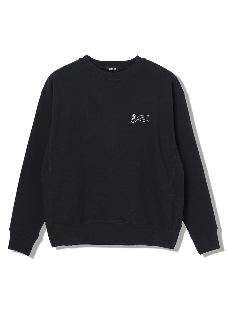 DENHAM(デンハム)  CHAIN CREW 01250960996 スウェットトレーナー ブラック