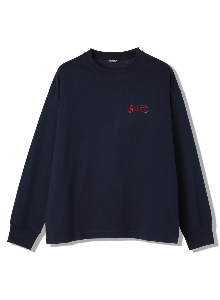DENHAM(デンハム) CHAIN LS TEE 01240952401 ロングスリーブTシャツ ネイビー