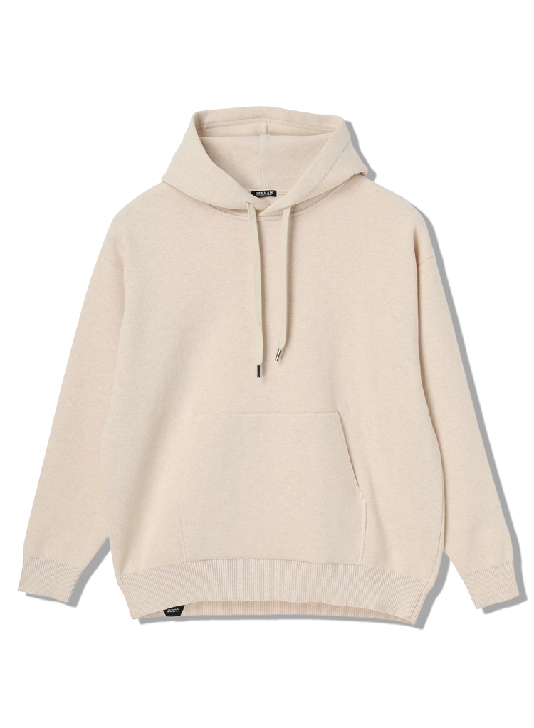 DENHAM(デンハム) MIJ BASIC PRM KNIT HOODY 01240971010 ニットパーカー オフホワイト