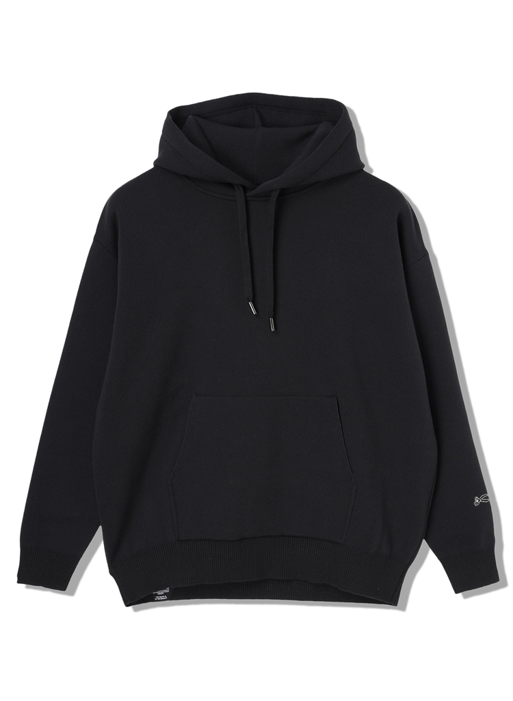 DENHAM(デンハム) MIJ BASIC PRM KNIT HOODY 01240971012 ニットパーカー ブラック