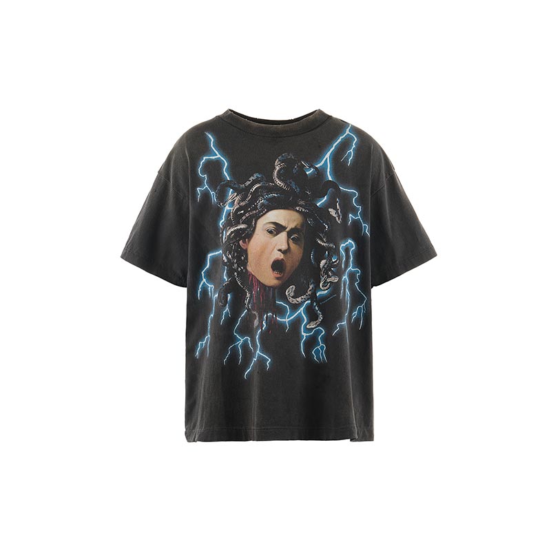 セントマイケル SM-YS1-0000-002 SS TEE / MEDUSA / BLACK メンズ 半袖 プリントTシャツ