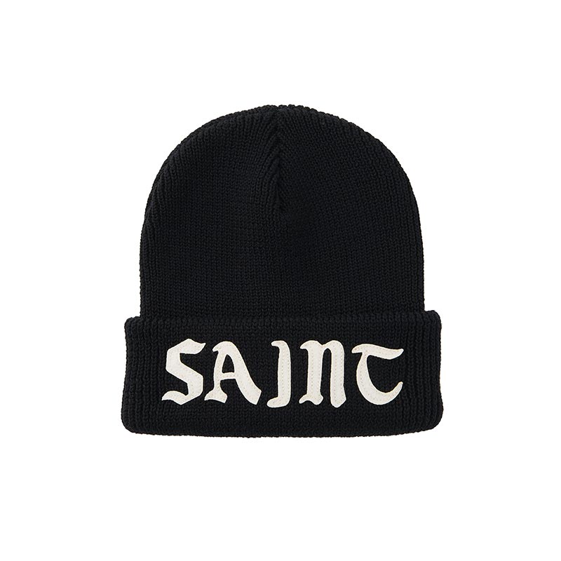 セントマイケル SM-YS1-0000-0081 KNIT CAP / SAINT / BLACK メンズ ニットキャップ