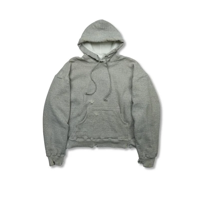 3770-1　Fading Double Face Sweat Hoodie(damage less):Gry