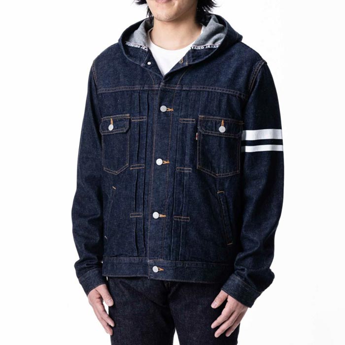 美品】桃太郎ジーンズ MJK0060M23 出陣12.5oz フーディジャケット