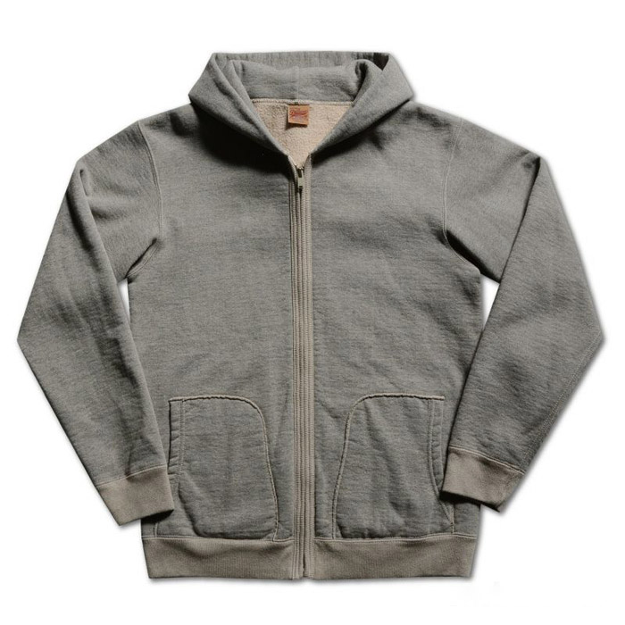 24FW デラックスウエア SPZ-00 FULLZIP PARKA PLAIN フルジップパーカー メンズ ロングセラーモデル フーディー 杢GRAY.BEIGE