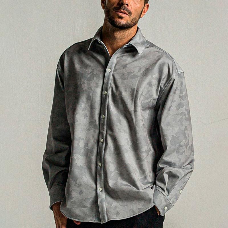 34th Collection リサウンドクロージング  RC34-SH-001 jersey jack shirts GREYCAMO ジャックシャツ メンズ 長袖 2024年10月末入荷予定