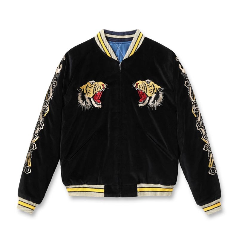 テーラー東洋 Lot No. TT15544-119 Mid 1950s Style Velveteen Souvenir Jacket “ROARING TIGER” × “WHITE EAGLE”