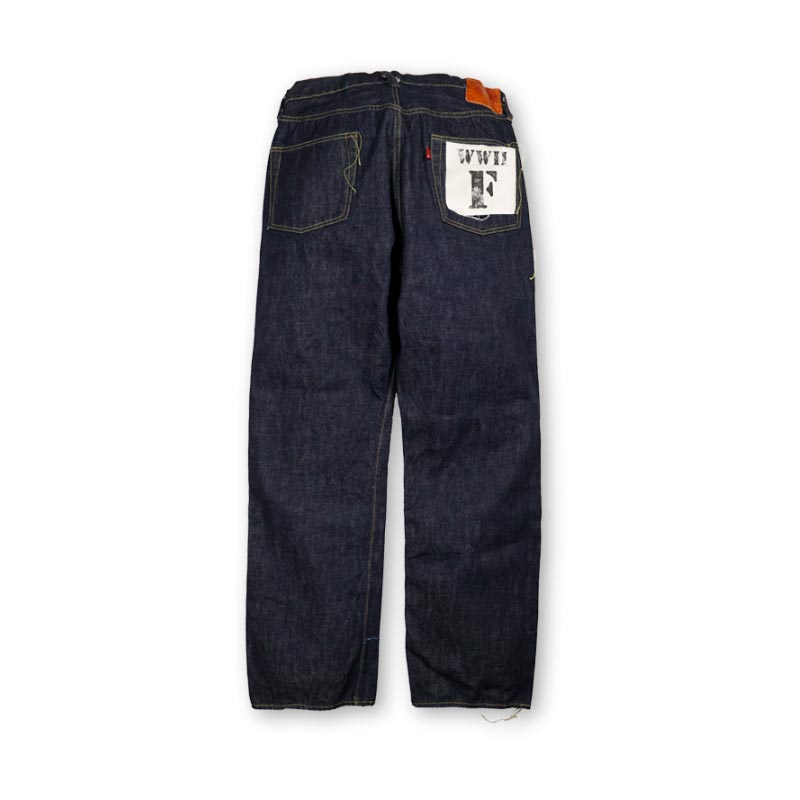 フルカウント S0105W-24 WWII Model Brown Cotton Denim Pants (One Wash) (24AW) 13.7oz ワイドデニム ジーンズ インディゴ メンズ ワンウォッシュ