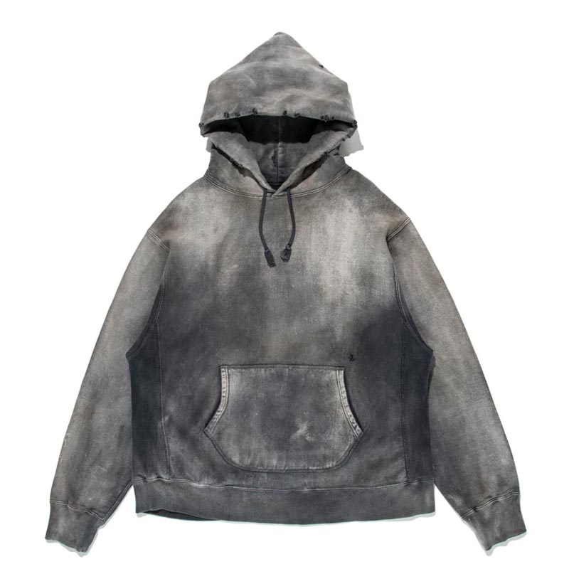 バウワウ BW242-HAH HARD AGING HOODIE BLACK HARD AGING メンズ ハードエイジング フーディ プルオーバー パーカー