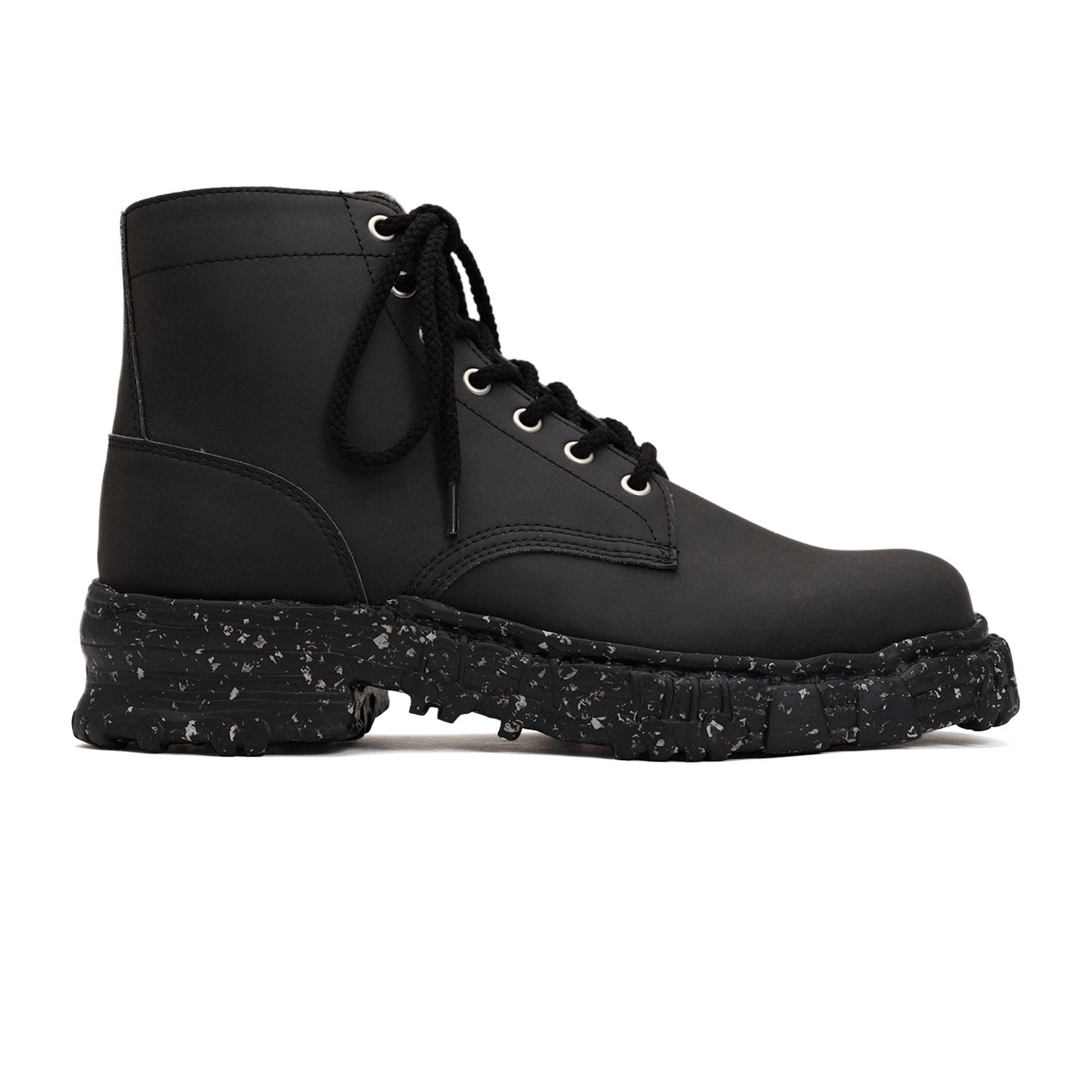 Vintage-like Sole Synthetic Leather Lace-up Boots