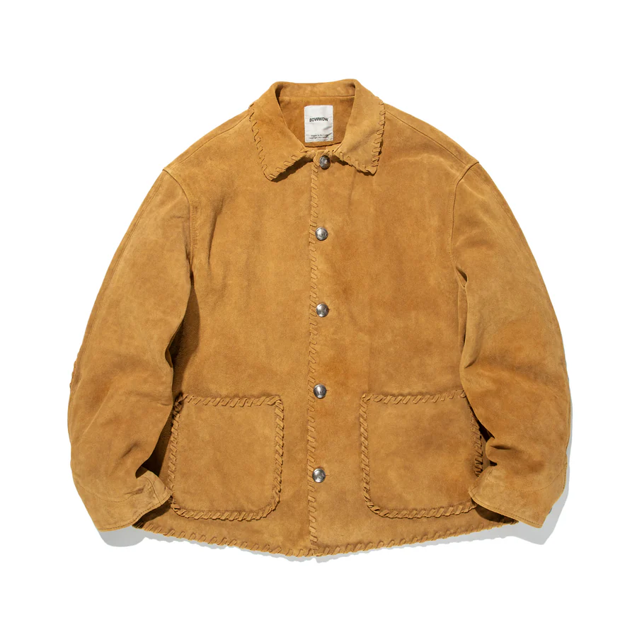 バウワウ BW242-WSCA WOVEN SUEDE COVERALL スエードチョアコート ゴールド メンズ アウター ジャケット