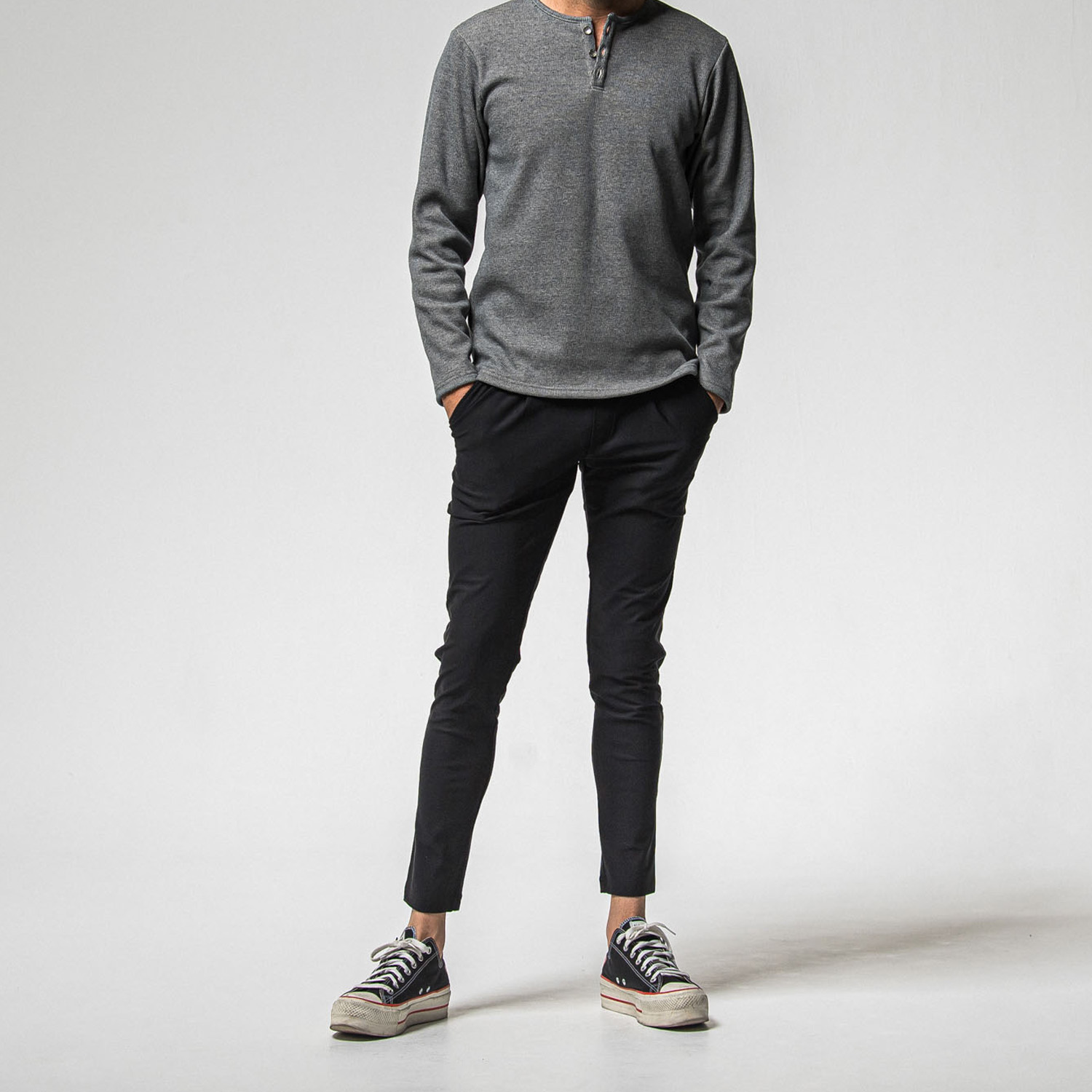 RESOUND CLOTHING(リサウンドクロージング) CHRIS EASY HEAT TUCK PANTS / RC38-ST-016HT / ブラック