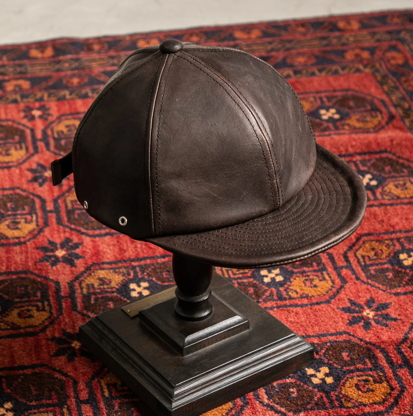 LEATHER SHORT BRIM CAP by BRIDGE CAP 5244007:D.BROWN