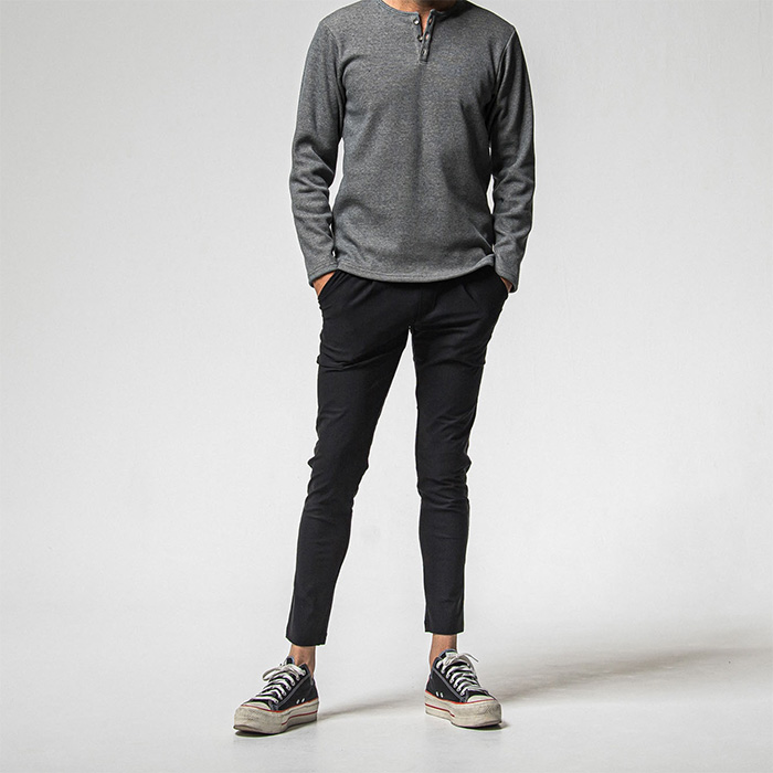 RESOUND CLOTHING(リサウンドクロージング) CHRIS EASY HEAT TUCK PANTS / RC38-ST-016HT / ブラック