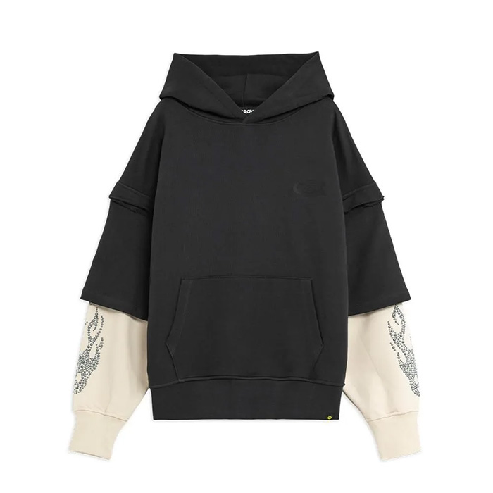 BARROW(バロウ) BARROW HOODIE F5BWUAHS116 プルオーバーパーカー ブラック/ホワイト