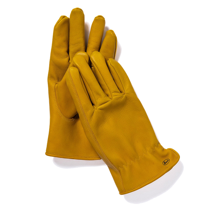 BUCO HORSEHIDE MOTORCYCLE GLOVE:YELLOW