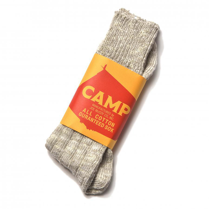 OUTDOOR SOCKS 'CAMP':SNOW GRAY