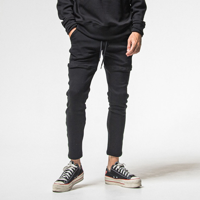 RESOUND CLOTHING(リサウンドクロージング) velours fleece TYLER PANTS / RC38-ST-026H / ブラック