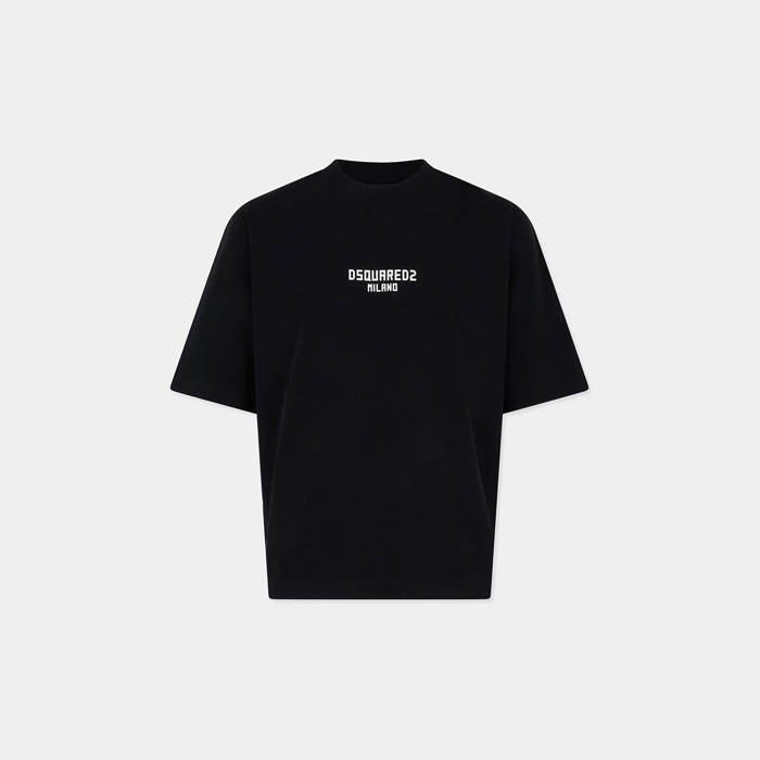 DSQUARED2(ディースクエアード) S74GD1521 Dsquared2 Milano Loose Fit T-Shirt ブラック