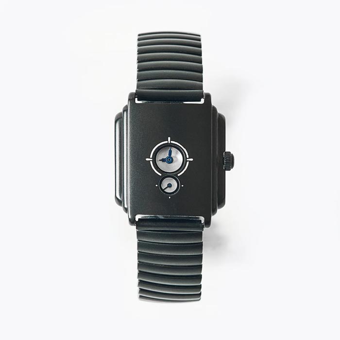 ポストオーバーオールズ #4401 FBK POST Lucky Watch Flat Black 腕時計 ブレスレット クォーツ式ムーブメント ウォッチケース付き 日本製