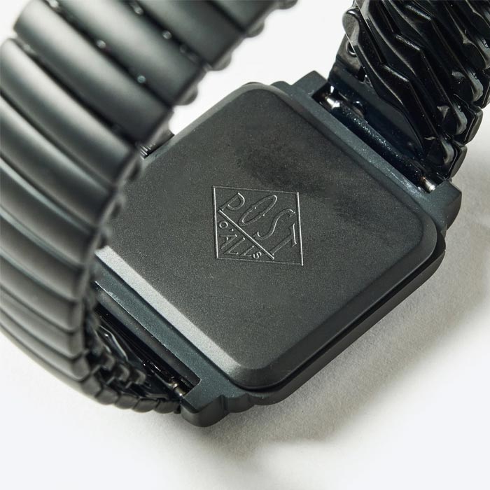 ポストオーバーオールズ #4401 FBK POST Lucky Watch Flat Black 腕時計 ブレスレット クォーツ式ムーブメント  ウォッチケース付き 日本製