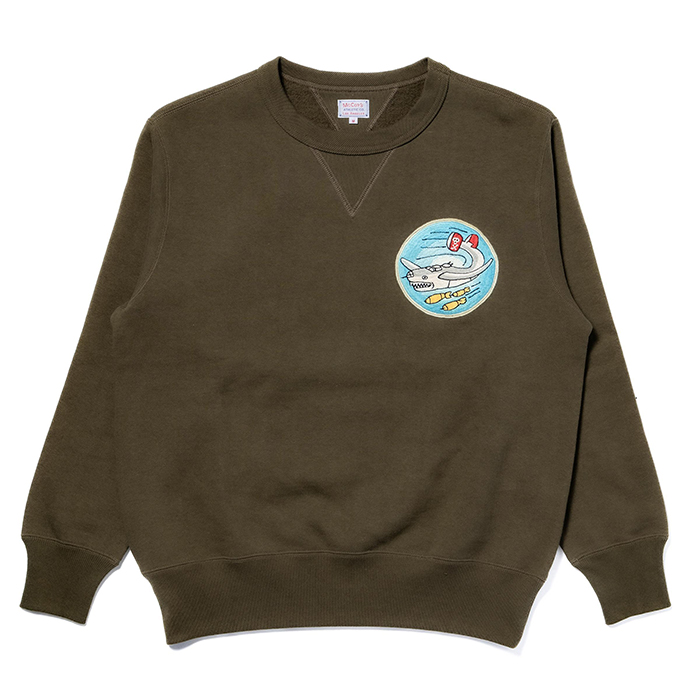 MILITARY PRINT SWEATSHIRT / JOLLY ROGER:OLIVE