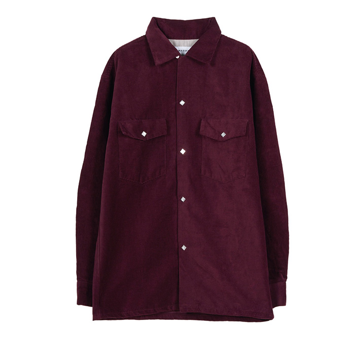 WESTERN CORDUROY SHIRT :Burgundy